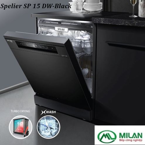 Máy rửa bát Spelier SP 15 DW-Black hiện đại sang trọng